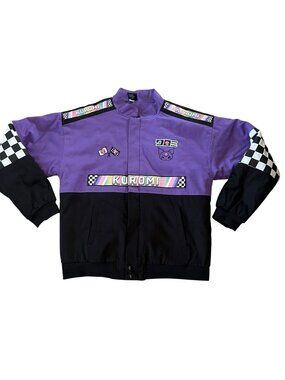 Sanrio Kuromi Purple Checkered Racing Jacket Size XL